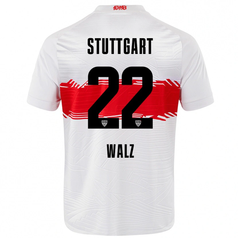 Danxen Hombre Camiseta Tom Walz #22 Blanco Rojo 1ª Equipación 2025/26 La Camisa