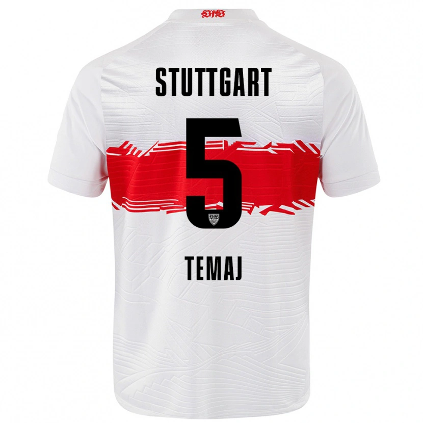 Danxen Hombre Camiseta Laureta Temaj #5 Blanco Rojo 1ª Equipación 2025/26 La Camisa