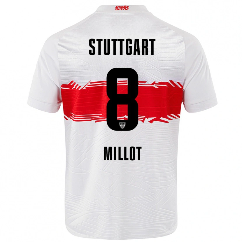 Danxen Hombre Camiseta Enzo Millot #8 Blanco Rojo 1ª Equipación 2025/26 La Camisa