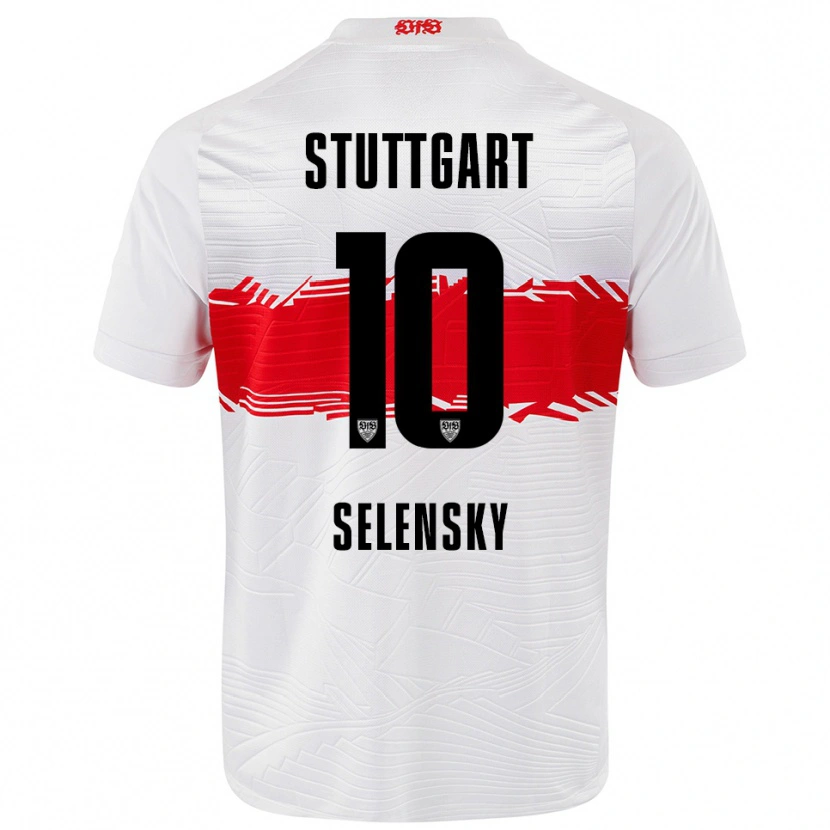 Danxen Hombre Camiseta Anja Selensky #10 Blanco Rojo 1ª Equipación 2025/26 La Camisa