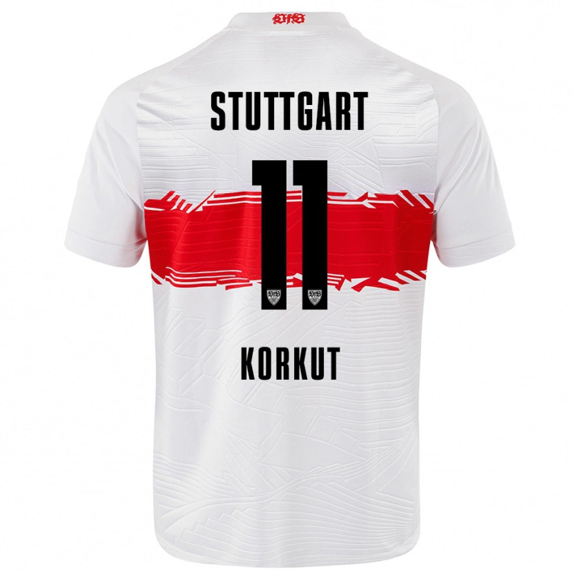 Danxen Hombre Camiseta Efe Korkut #11 Blanco Rojo 1ª Equipación 2025/26 La Camisa
