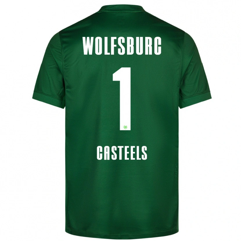 Danxen Hombre Camiseta Koen Casteels #1 Verde Blanco 1ª Equipación 2025/26 La Camisa