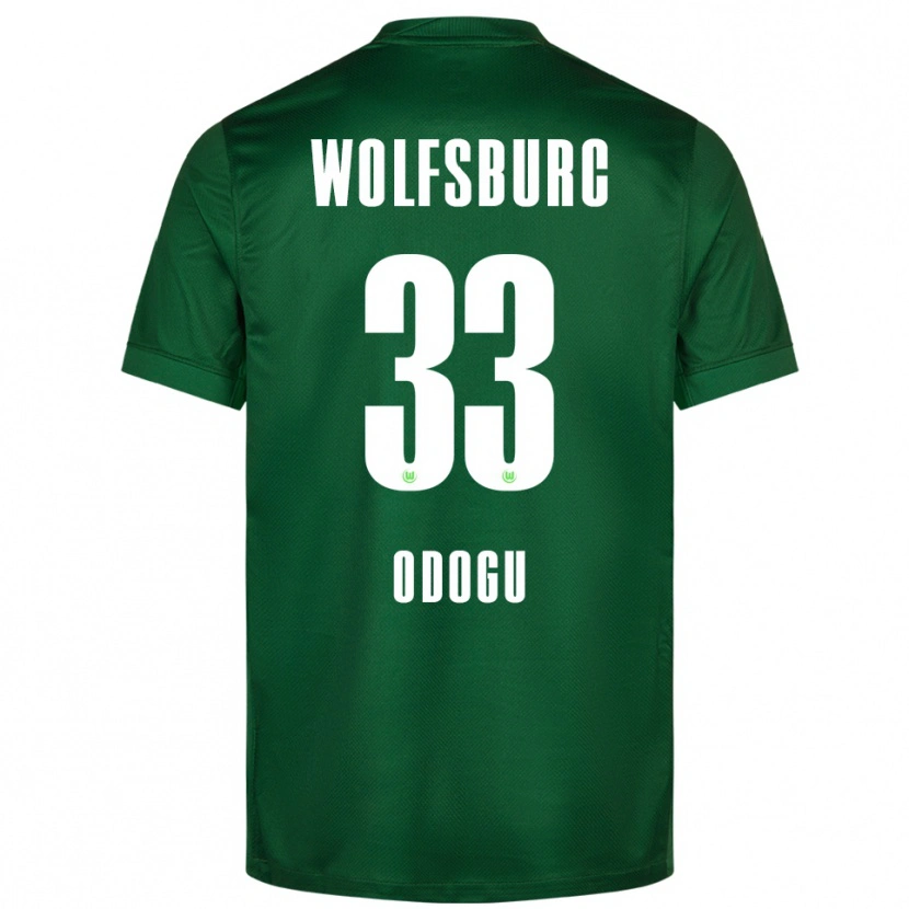 Danxen Hombre Camiseta David Odogu #33 Verde Blanco 1ª Equipación 2025/26 La Camisa