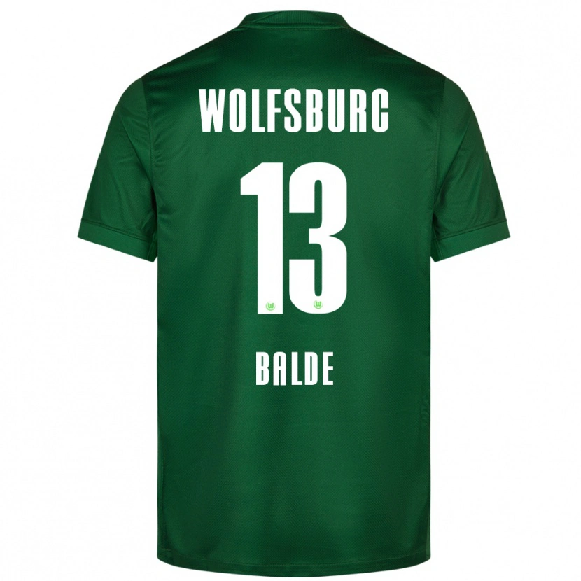 Danxen Hombre Camiseta Saido Baldé #13 Verde Blanco 1ª Equipación 2025/26 La Camisa