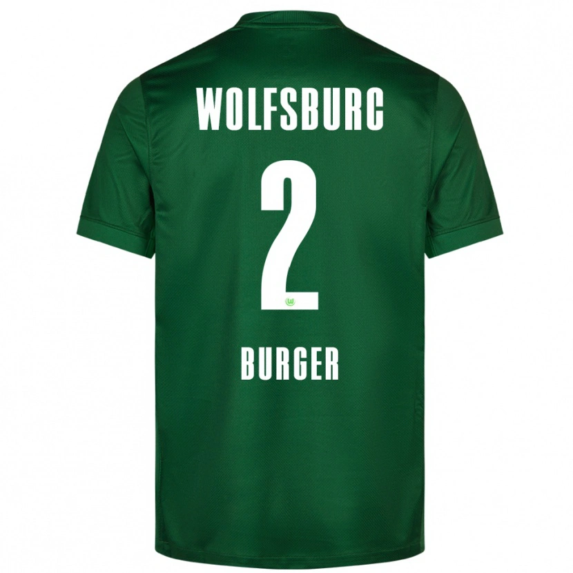 Danxen Hombre Camiseta Jan Bürger #2 Verde Blanco 1ª Equipación 2025/26 La Camisa