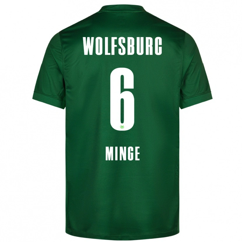 Danxen Hombre Camiseta Janina Minge #6 Verde Blanco 1ª Equipación 2025/26 La Camisa