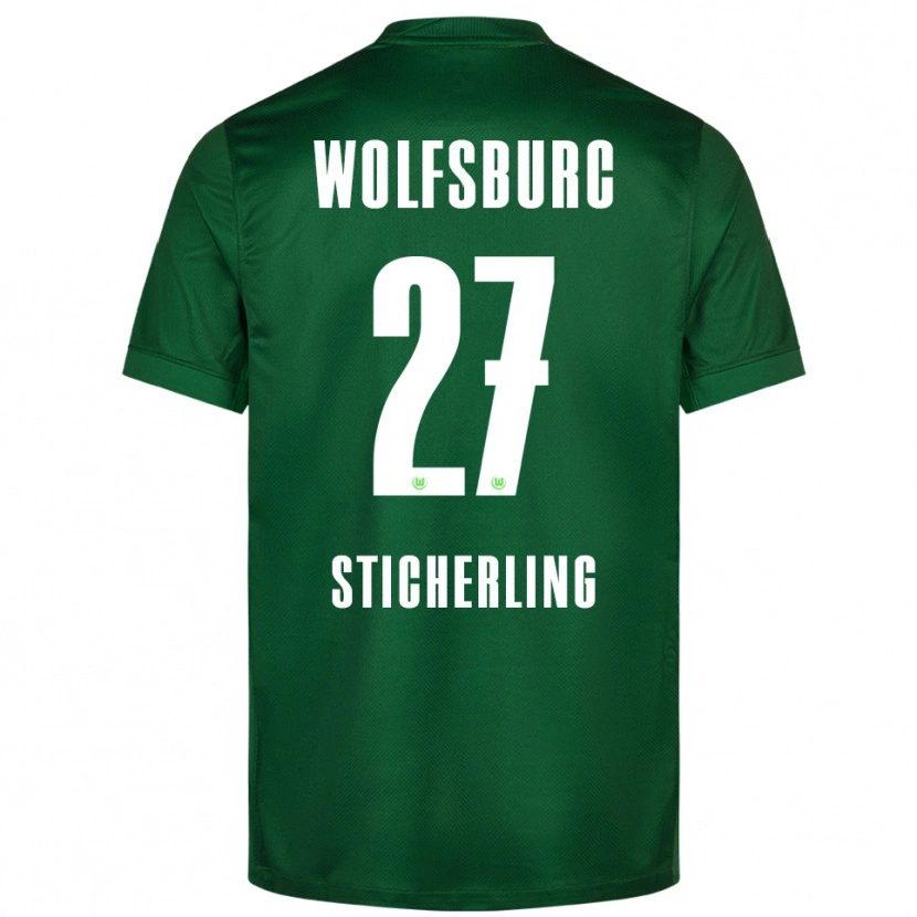 Danxen Hombre Camiseta Carl-Anton Sticherling #27 Verde Blanco 1ª Equipación 2025/26 La Camisa