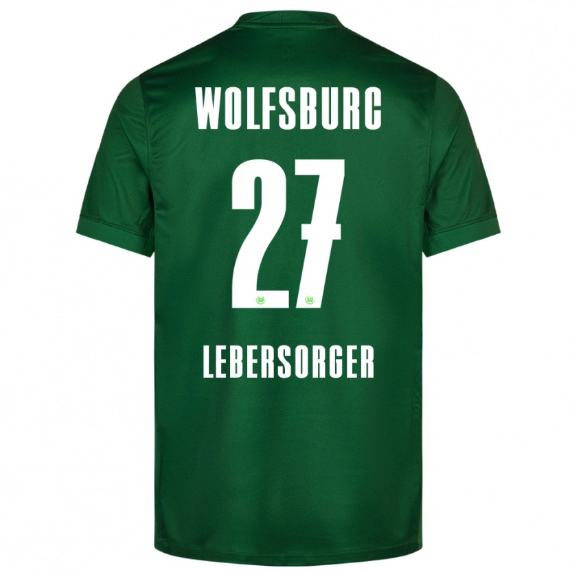 Danxen Hombre Camiseta Kevin Lebersorger #27 Verde Blanco 1ª Equipación 2025/26 La Camisa