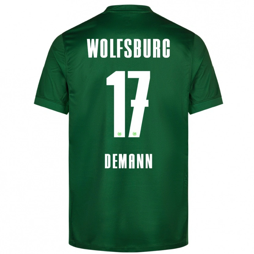 Danxen Hombre Camiseta Kristin Demann #17 Verde Blanco 1ª Equipación 2025/26 La Camisa