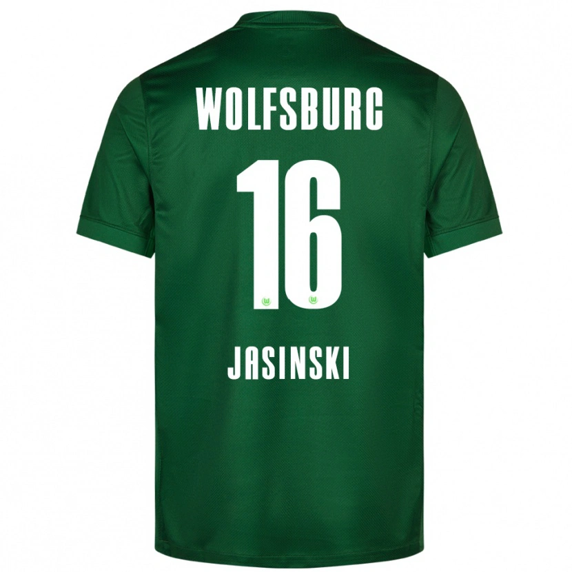 Danxen Hombre Camiseta Mateusz Jasinski #16 Verde Blanco 1ª Equipación 2025/26 La Camisa
