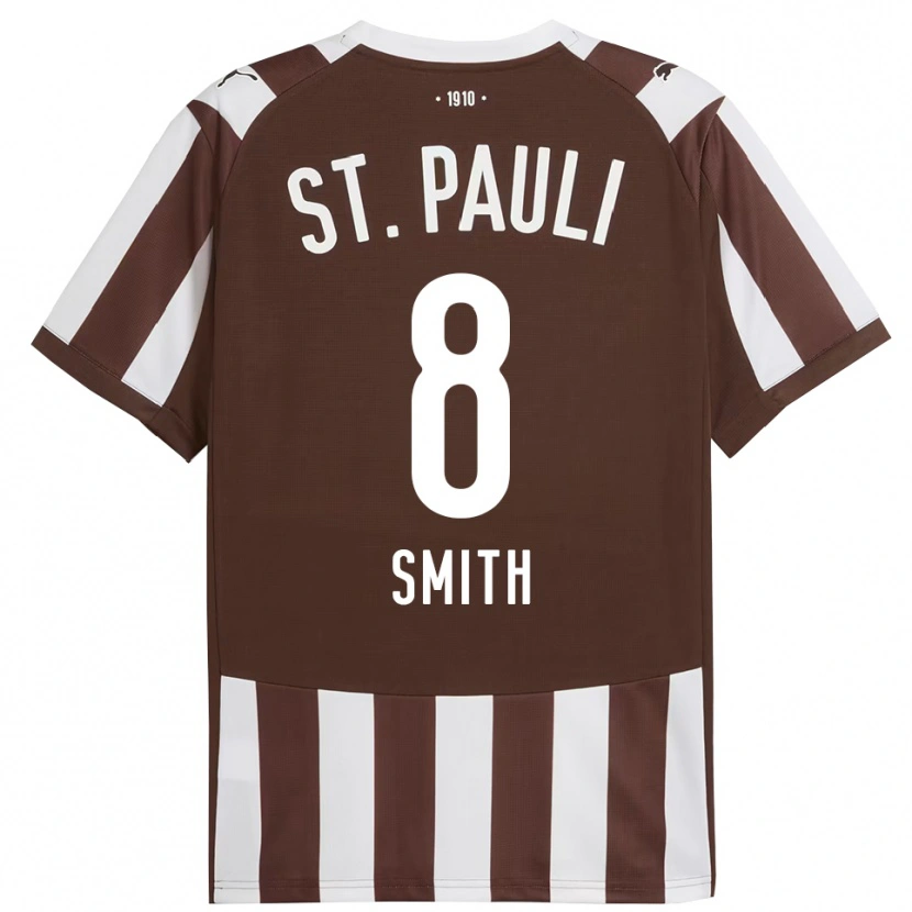 Danxen Hombre Camiseta Eric Smith #8 Café Blanco 1ª Equipación 2025/26 La Camisa