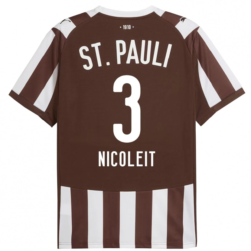 Danxen Hombre Camiseta Gianna Nicoleit #3 Café Blanco 1ª Equipación 2025/26 La Camisa