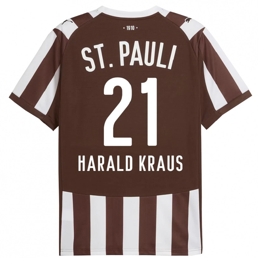 Danxen Hombre Camiseta Stefan Harald Kraus #21 Café Blanco 1ª Equipación 2025/26 La Camisa
