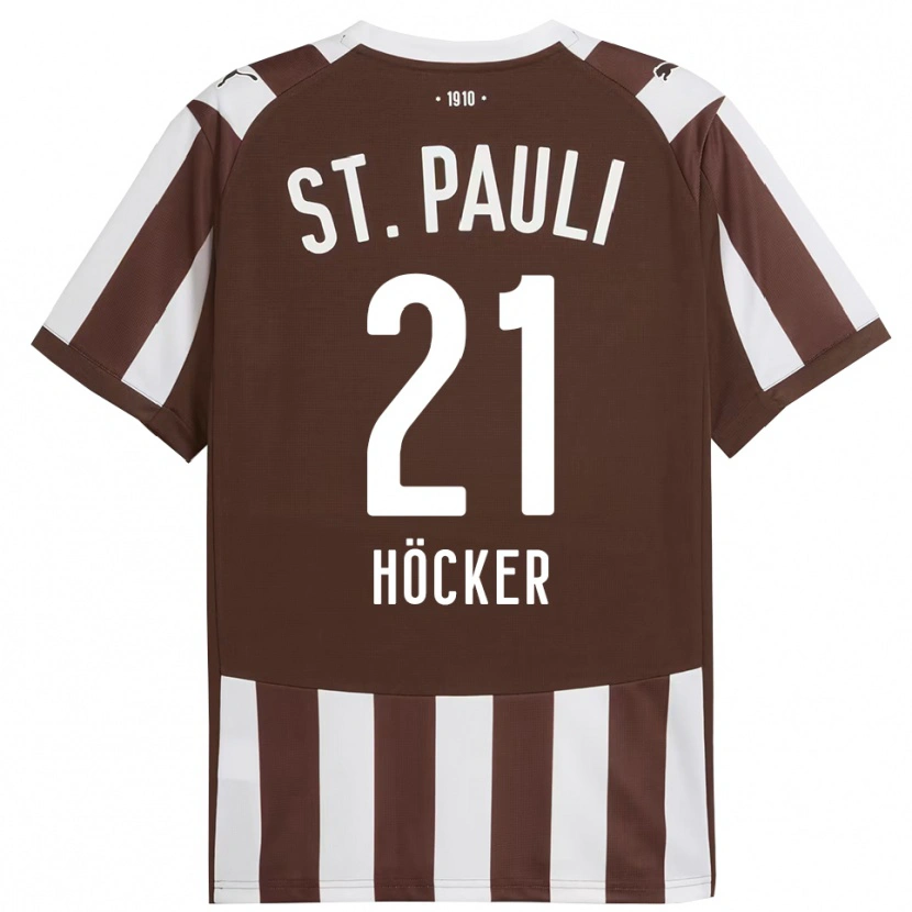 Danxen Hombre Camiseta Elias Höcker #21 Café Blanco 1ª Equipación 2025/26 La Camisa