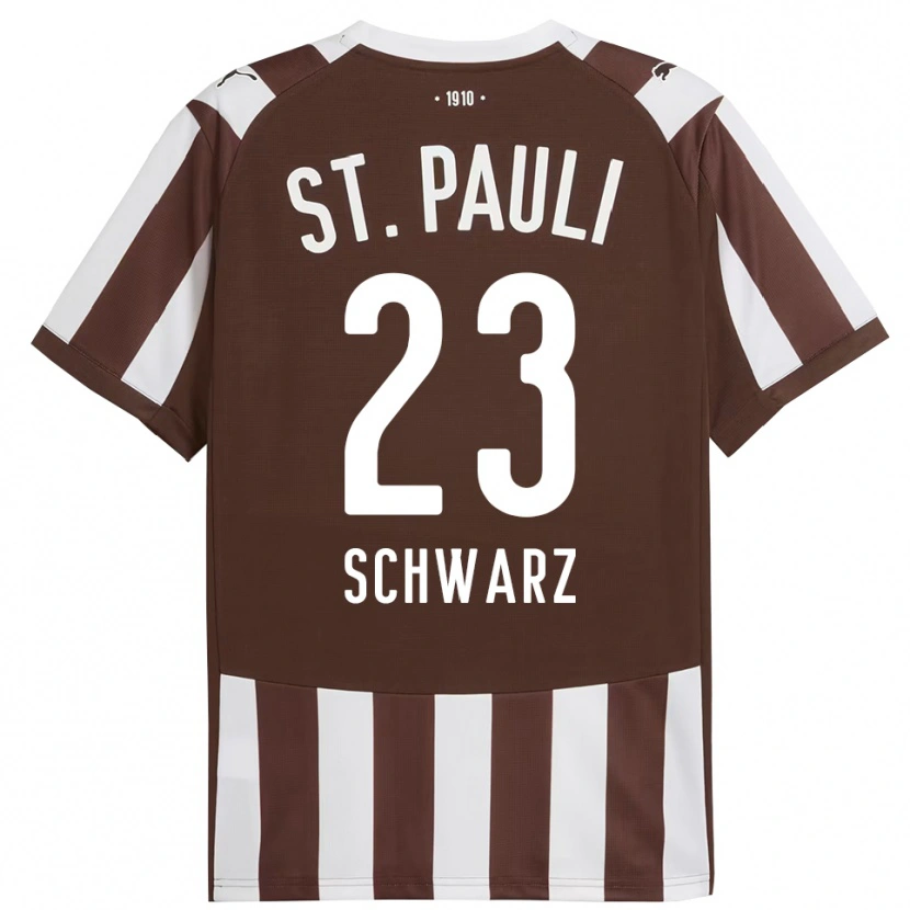 Danxen Hombre Camiseta Annika Schwarz #23 Café Blanco 1ª Equipación 2025/26 La Camisa