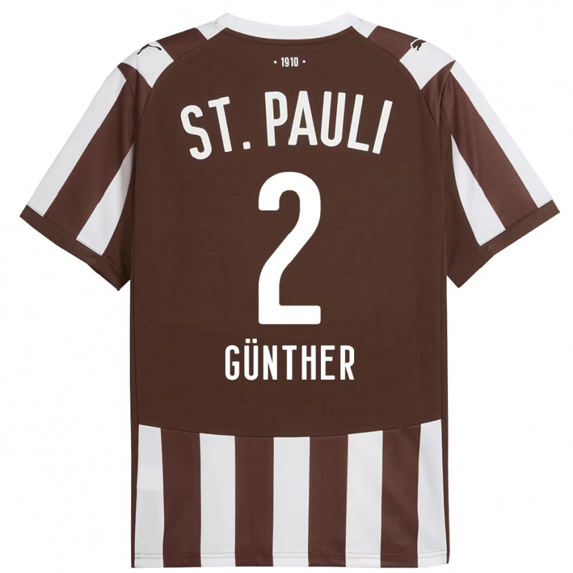 Danxen Hombre Camiseta Luca Günther #2 Café Blanco 1ª Equipación 2025/26 La Camisa