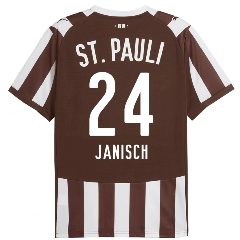 Danxen Hombre Camiseta August Janisch #24 Café Blanco 1ª Equipación 2025/26 La Camisa