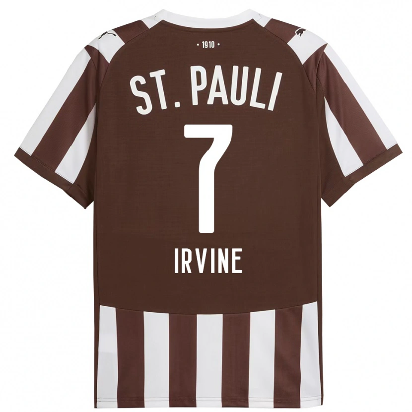 Danxen Hombre Camiseta Jackson Irvine #7 Café Blanco 1ª Equipación 2025/26 La Camisa
