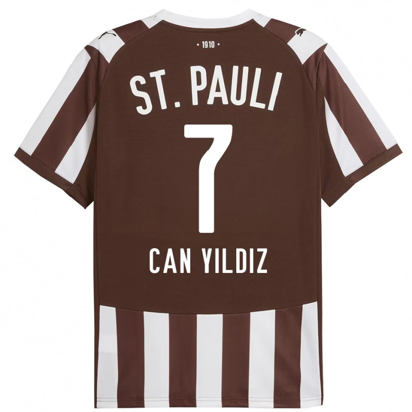 Danxen Hombre Camiseta Emre Can Yildiz #7 Café Blanco 1ª Equipación 2025/26 La Camisa