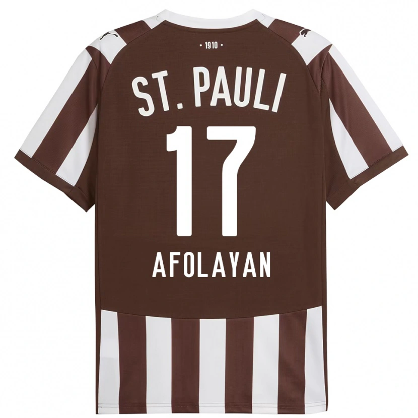 Danxen Hombre Camiseta Oladapo Afolayan #17 Café Blanco 1ª Equipación 2025/26 La Camisa