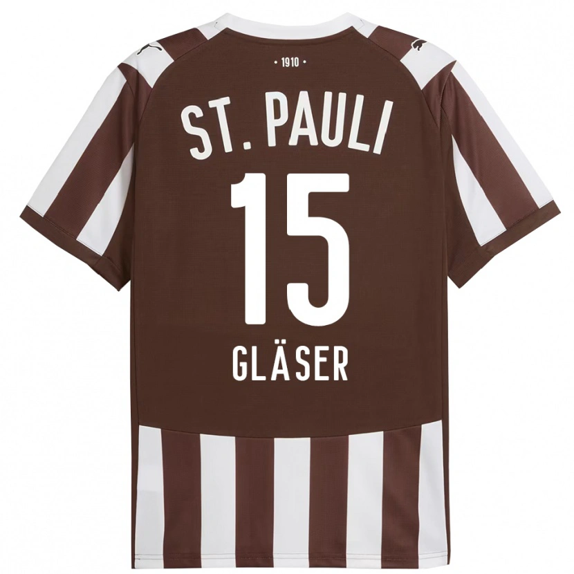 Danxen Hombre Camiseta Julian Gläser #15 Café Blanco 1ª Equipación 2025/26 La Camisa