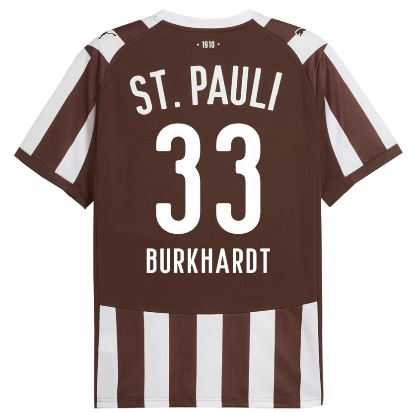Danxen Hombre Camiseta Jannik Burkhardt #33 Café Blanco 1ª Equipación 2025/26 La Camisa