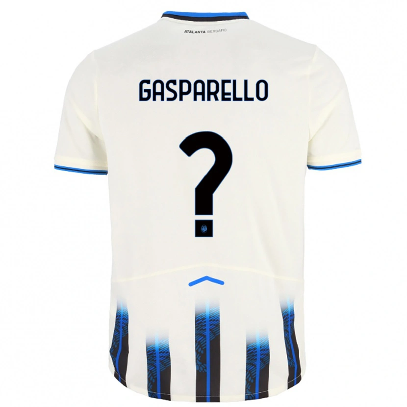Danxen Hombre Camiseta Francesco Gasparello #0 Blanco Azul 2ª Equipación 2025/26 La Camisa