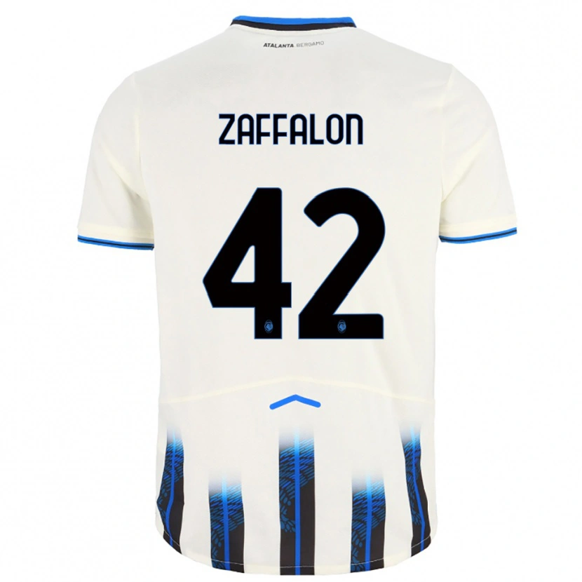 Danxen Hombre Camiseta Lorenzo Zaffalon #42 Blanco Azul 2ª Equipación 2025/26 La Camisa