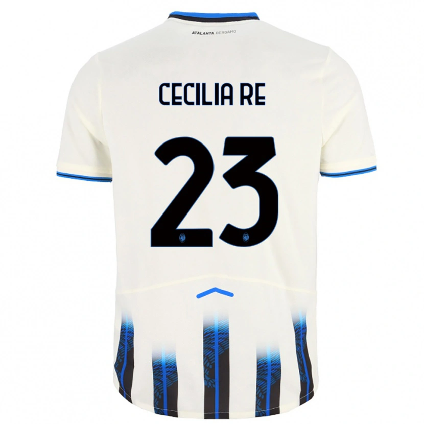 Danxen Hombre Camiseta Cecilia Re #23 Blanco Azul 2ª Equipación 2025/26 La Camisa