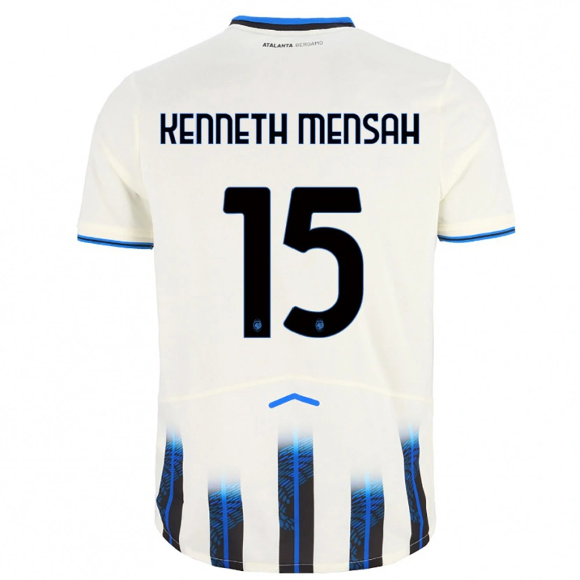 Danxen Hombre Camiseta Anthony Mensah #15 Blanco Azul 2ª Equipación 2025/26 La Camisa