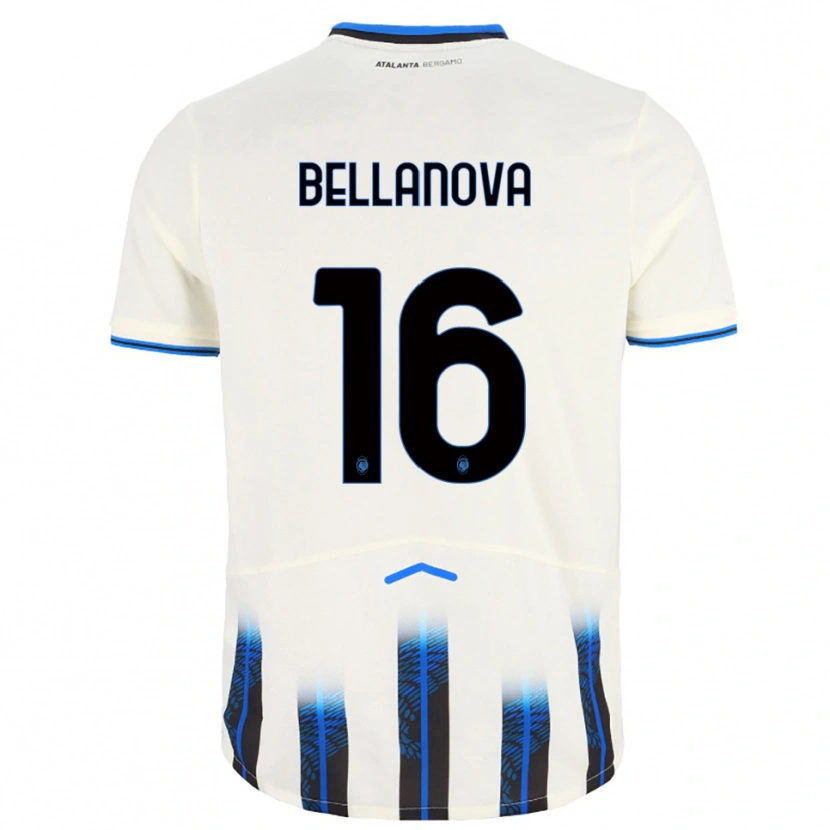 Danxen Hombre Camiseta Raoul Bellanova #16 Blanco Azul 2ª Equipación 2025/26 La Camisa