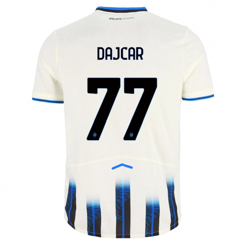 Danxen Hombre Camiseta Matevz Dajcar #77 Blanco Azul 2ª Equipación 2025/26 La Camisa