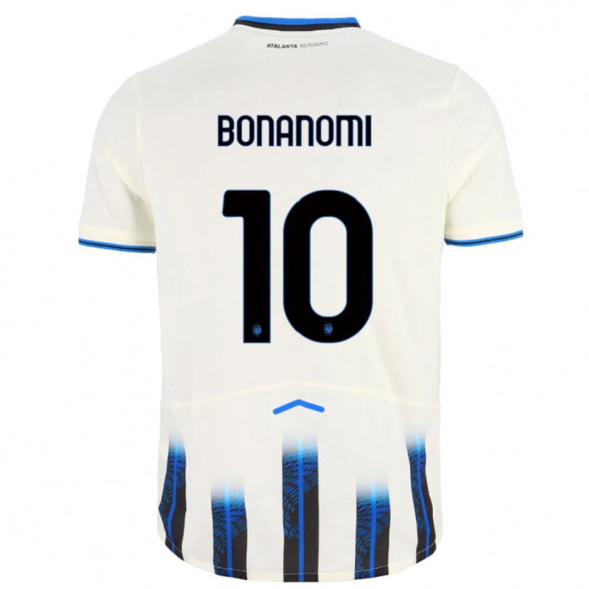 Danxen Hombre Camiseta Andrea Bonanomi #10 Blanco Azul 2ª Equipación 2025/26 La Camisa
