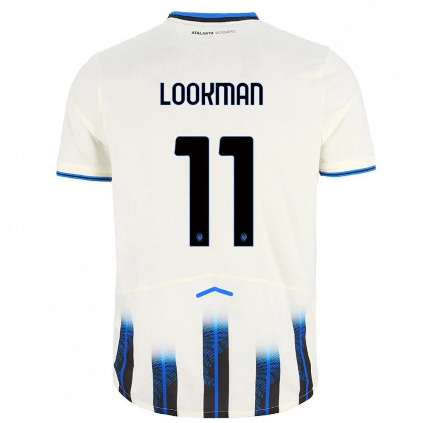 Danxen Hombre Camiseta Ademola Lookman #11 Blanco Azul 2ª Equipación 2025/26 La Camisa