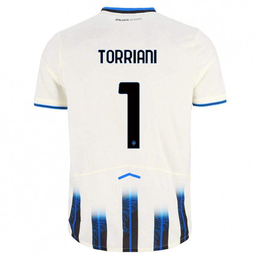 Danxen Hombre Camiseta Andrea Torriani #1 Blanco Azul 2ª Equipación 2025/26 La Camisa