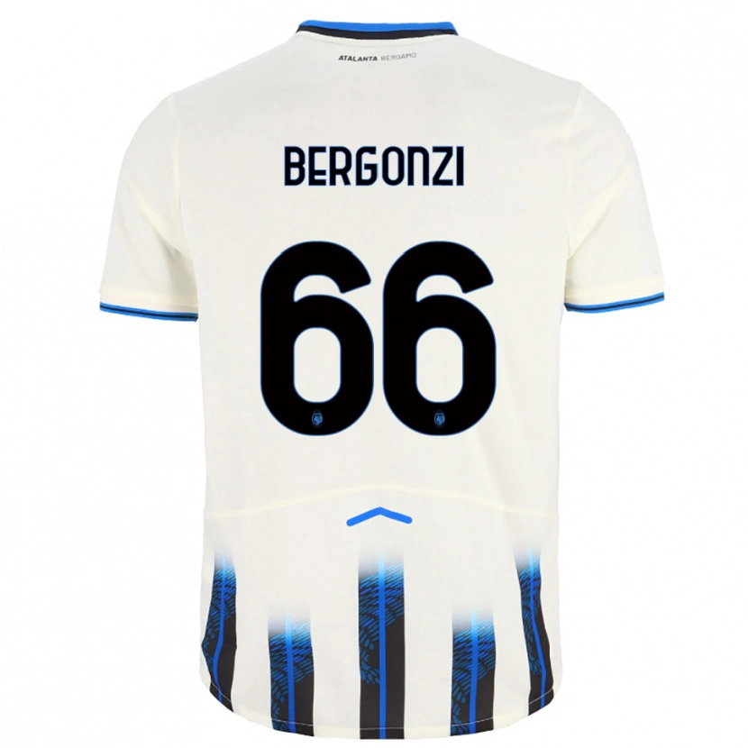 Danxen Hombre Camiseta Federico Bergonzi #66 Blanco Azul 2ª Equipación 2025/26 La Camisa