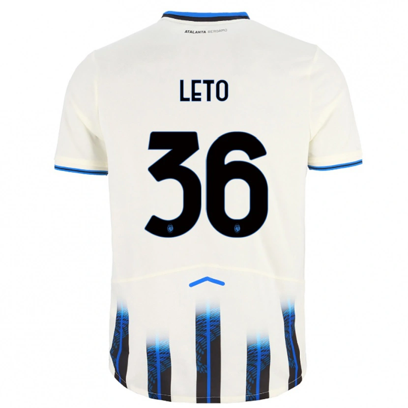 Danxen Hombre Camiseta Manuel Leto #36 Blanco Azul 2ª Equipación 2025/26 La Camisa