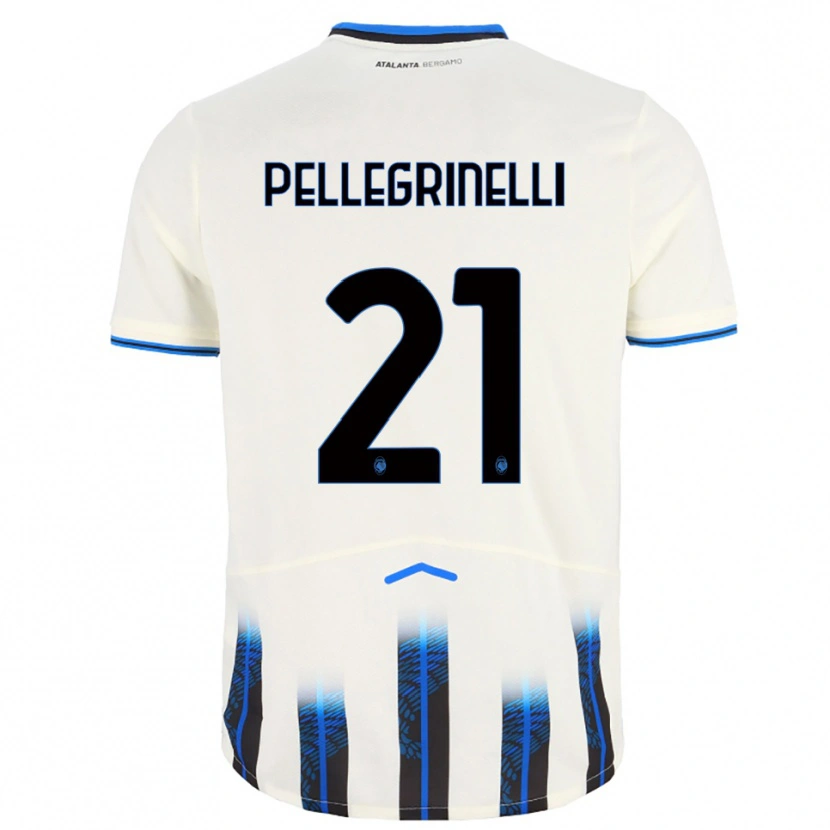 Danxen Hombre Camiseta Giorgia Pellegrinelli #21 Blanco Azul 2ª Equipación 2025/26 La Camisa