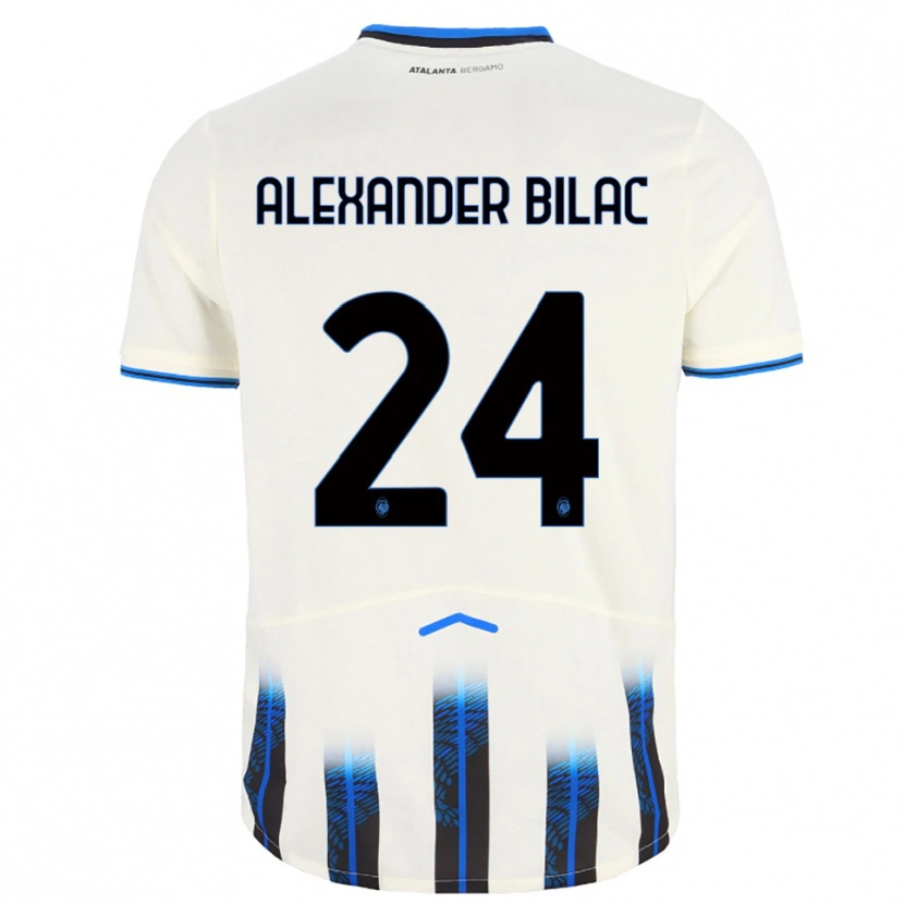 Danxen Hombre Camiseta Max Bilac #24 Blanco Azul 2ª Equipación 2025/26 La Camisa