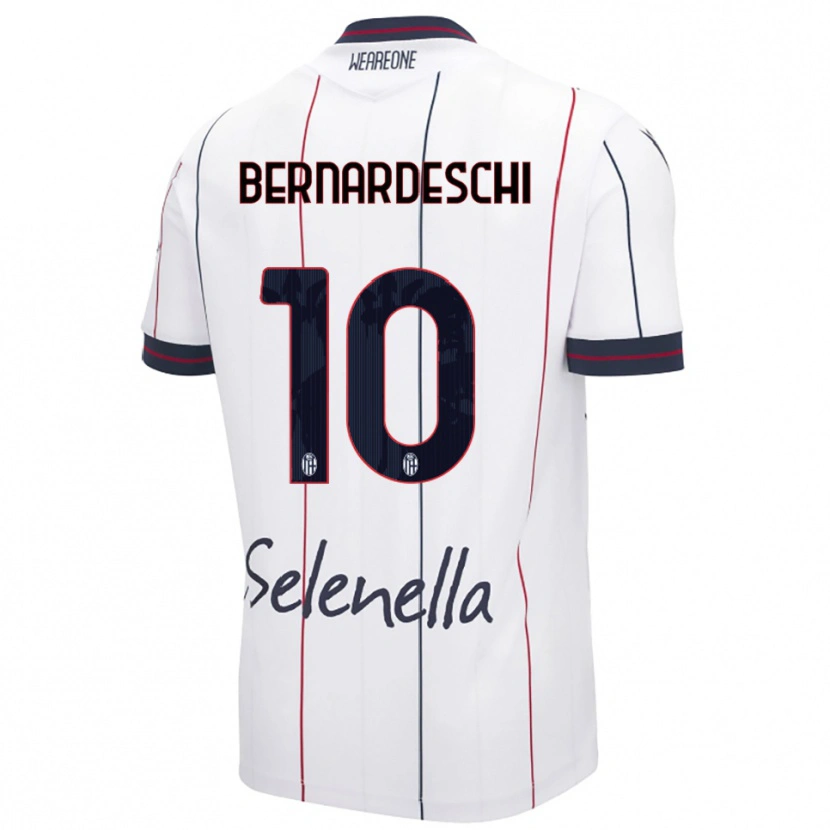 Danxen Hombre Camiseta Federico Bernardeschi #10 Blanco Azul Real 2ª Equipación 2025/26 La Camisa