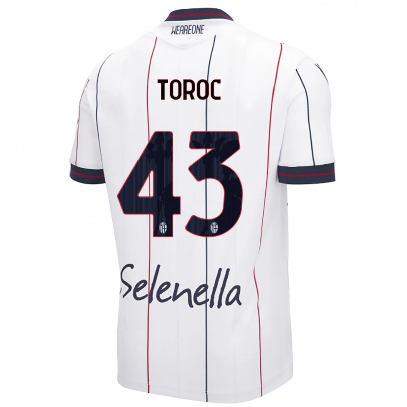 Danxen Hombre Camiseta Andrei Toroc #43 Blanco Azul Real 2ª Equipación 2025/26 La Camisa