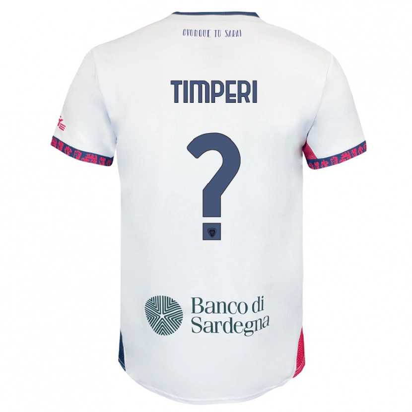 Danxen Hombre Camiseta Giordano Timperi #0 Blanco Marino Rojo 2ª Equipación 2025/26 La Camisa