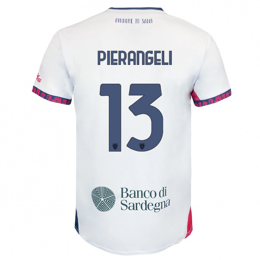 Danxen Hombre Camiseta Luis Pierangeli #13 Blanco Marino Rojo 2ª Equipación 2025/26 La Camisa