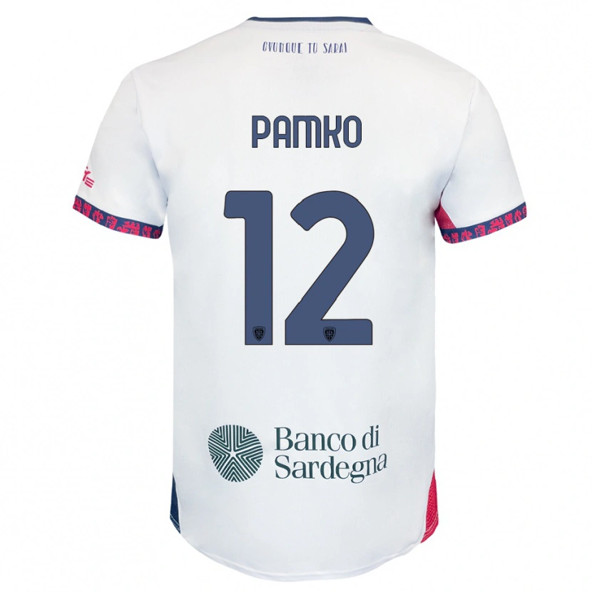Danxen Hombre Camiseta Dmytro Panko #12 Blanco Marino Rojo 2ª Equipación 2025/26 La Camisa