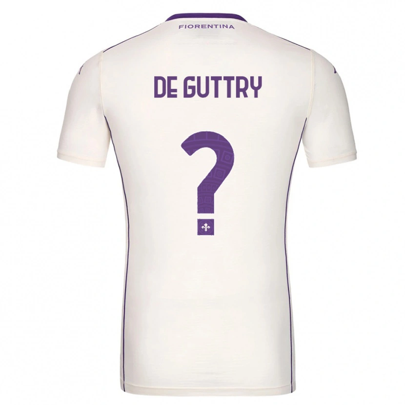 Danxen Hombre Camiseta Elia De Guttry #0 Blanco Púrpura Rojo 2ª Equipación 2025/26 La Camisa
