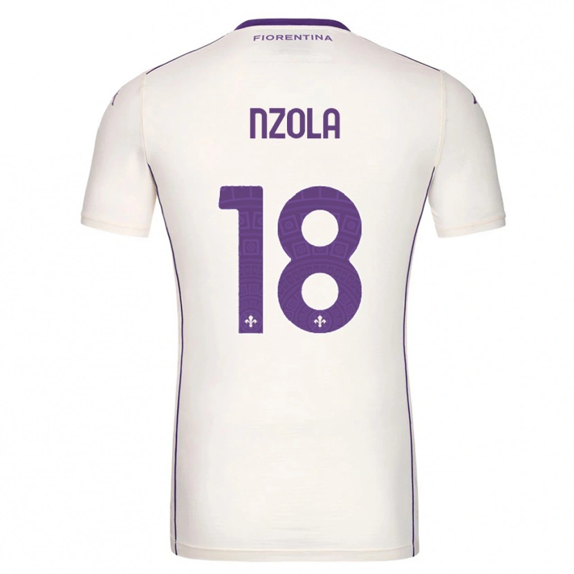 Danxen Hombre Camiseta M'bala Nzola #18 Blanco Púrpura Rojo 2ª Equipación 2025/26 La Camisa