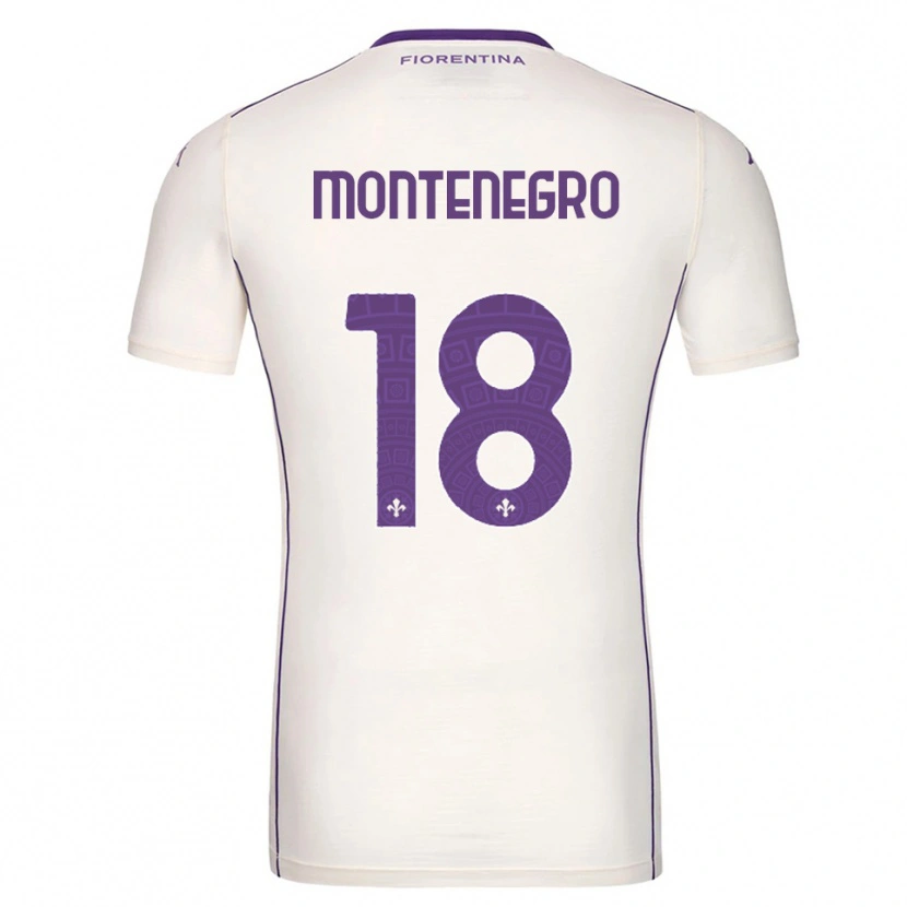 Danxen Hombre Camiseta Luca Montenegro #18 Blanco Púrpura Rojo 2ª Equipación 2025/26 La Camisa
