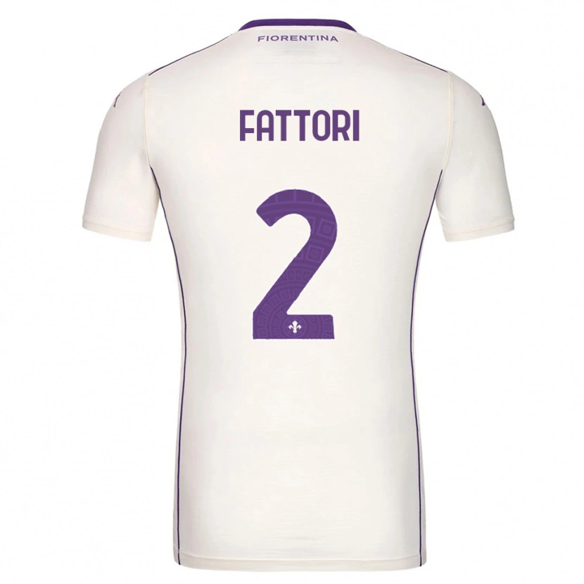 Danxen Hombre Camiseta Filippo Fattori #2 Blanco Púrpura Rojo 2ª Equipación 2025/26 La Camisa