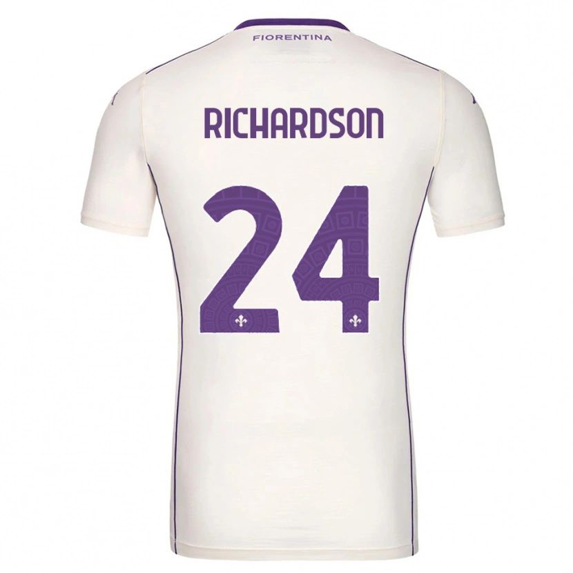 Danxen Hombre Camiseta Amir Richardson #24 Blanco Púrpura Rojo 2ª Equipación 2025/26 La Camisa
