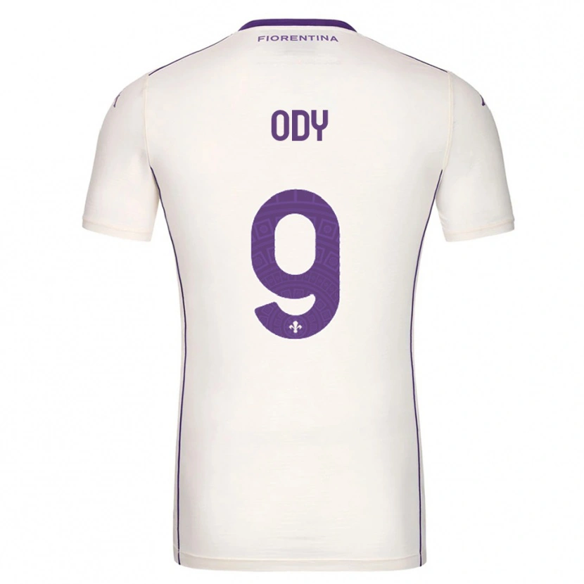 Danxen Hombre Camiseta Edwin Ody #9 Blanco Púrpura Rojo 2ª Equipación 2025/26 La Camisa